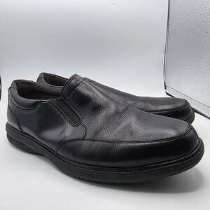 Nunn Bush Mens Size 13 Black Leather Slip On Dress Shoes Comfortable Casual Walk